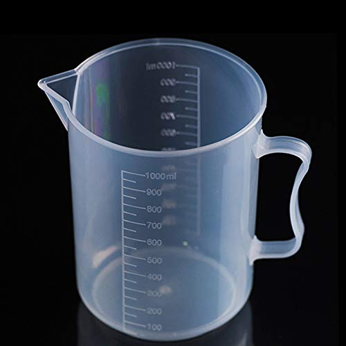 ZAORUN Cucina Gadget Flacone di plastica da 1000 ml PP Misuratore di misuratore di Vetro Digitale Misuratore di Vetro Strumenti da Laboratorio (Trasparente) (Colore : Transparent)