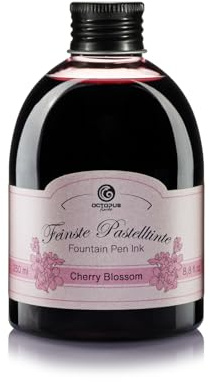 Fountain Pen Ink Pastel Rose Cherry Blossom, Calligraphy Ink, Writing Ink for Glass nibs in Practical 250 ml Refill Bottle