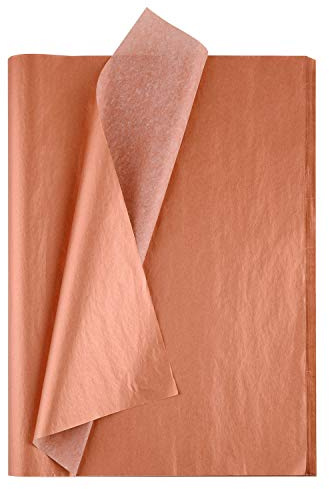 MIAHART 50 hojas de papel de seda de oro rosa a granel de 20 x 14 pulgadas de papel para envolver accesorios para envolver a granel para bodas, bricolaje, flecos, confeti de relleno triturado