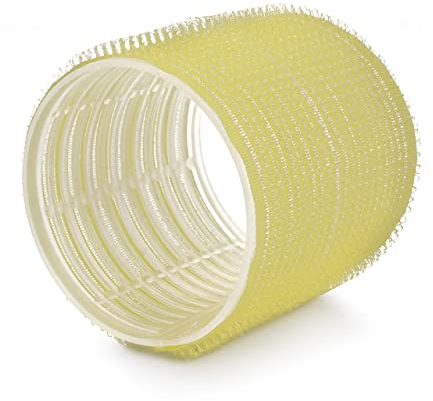 PONIK'S PROFESSIONAL Juego de 6 rulos para el pelo, 66 mm, tamaño mediano, para rizos voluminosos sin calor, grandes para rizos sin calor, color amarillo