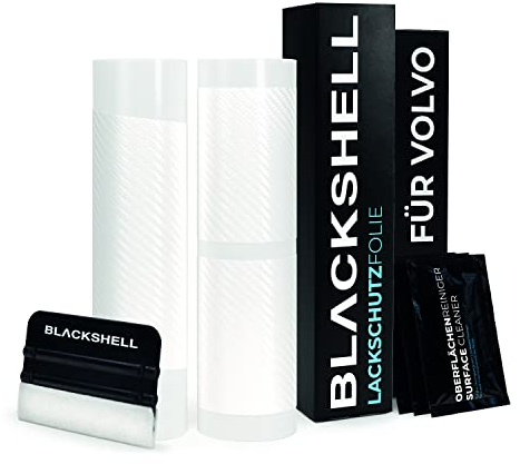 Blackshell® Lackschutz Set passend für Volvo V90 | Typ 235/236 | Bj. ab 2016 Carbon weiß - passgenauer Ladekantenschutz, Einstiegsleisten inkl. Folierset