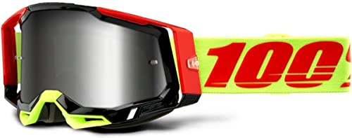 100% Motocross Brille Racecraft 2 Verspiegelt, Wiz - Gelb Rot, 50121-2