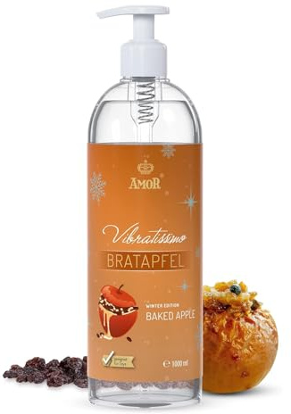 Vibratissimo Play Gel Bratapfel 1000 ml I Gleitmittel mit Bratapfel Duft I Lubricant Gel für Silikon Toys & Latexkondome geeignet I water based