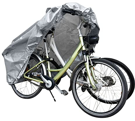 Abdeckund für Fahrrad Bike Fahrradplane Wasserdicht Draußen-Fahrradaufbewahrung für 2 Fahrräder Abdeckhauben Fahrradschutzhülle im Göße 2 x L