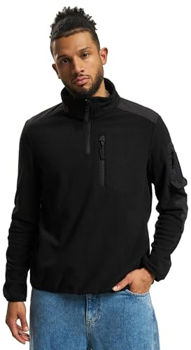 Brandit Fleece Troyer Ripstop, Color: black, Size: 3XL