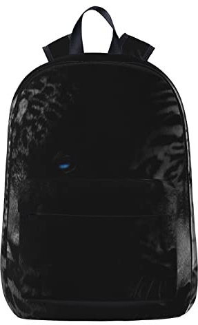 NYHGOXM Rucksack mit Leoparden-Tiger-Muster, wasserabweisend, Laptop-Rucksäcke für den Schulanfang ab zur Universität, Schwarz , One size