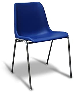 GALIZIA PRIME Sedia Sala d'Attesa e Conferenze Senza Braccioli, Sedie Ufficio Ospiti con Gambe Fisse, Impilabili, Arrivano Già Montate, Sedie per Ufficio Economiche, Prodotte in Italia (BLU, 1)