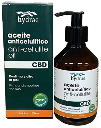 Hydrae Vegano Aceite Anticelulítico Reductor y Remodelador 250 ml - Combate Crema Anticelulitis Reductora Potente Circulación y Eliminación de Celulitis - Piel Tersa Tonificada -Absorción Rápida
