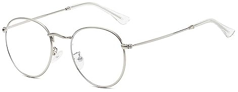 RUNHUIS Rund Blue Light Blocking Gläser Damen Herren Klassischer Metallrahmen Anti Bluelight Augenschutz Brillen