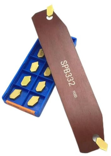 Utensili per tornitura per tornio, SPB32-3, con 10 inserti in carburo da taglio GTN-3 SP300