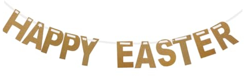 KOMBIUDA 3 Golddekor Ostern-wohndekoration Frohe Ostern-banner Osterdeko Ideen Osterdekorationen Kranz Hase