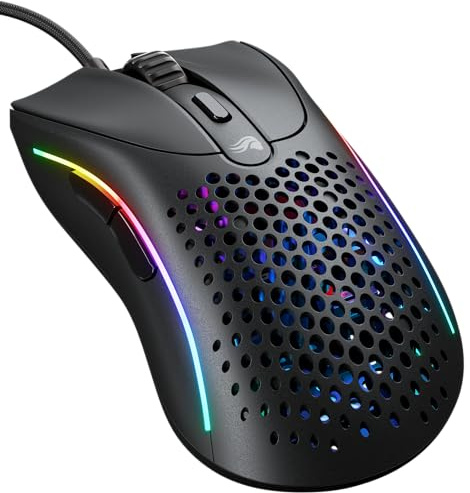 GLORIOUS Gaming Model D 2 Ratón Gaming con Cable - ergonómico, superligero 58 g, Sensor óptico 26K, 6 Botones programables, 80 Millones de clics, FPS, MMO, MOBA, Battle Royale - Negro Mate