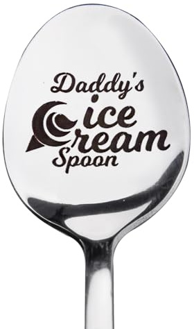 Daddy Birthday Gifts for Daddy Dad Christmas Retirement Gifts for Father Papa Ice Cream Lover Gifts Spoon for Dad Daddy Gifts for Ice Cream Lovers Daddy Engraved Spoon