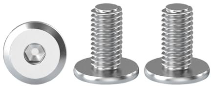 Drenky Viti a testa piatta, a esagono incassato, 20 pezzi, M5 x 12 mm, in acciaio inox A2 V2A, viti con testa semicircolare in acciaio inox, filettatura completa