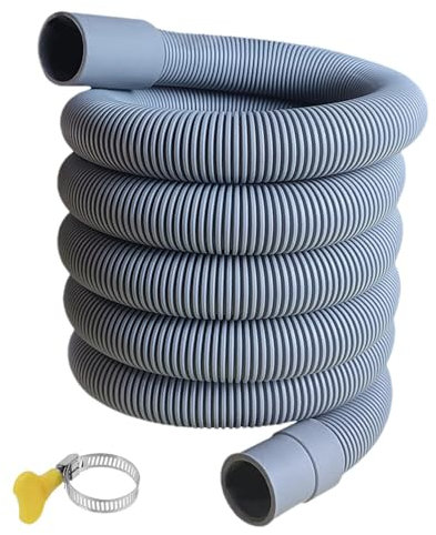 Samuliy Dehumidifier Drain Extension Hose, Dehumidifier Hose, Washing Machine Drain Hose with Rubber Adapter and Connection Clamp, Hose Replacement is for Most