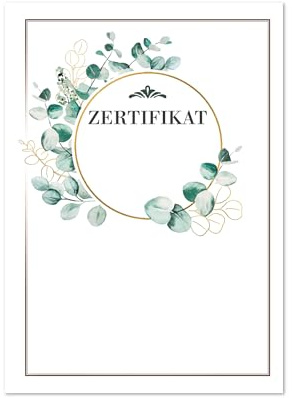 TypeStoff Urkunde Blanko floral für Gelegenheiten wie Auszeichnung, Belobigung und Jubiläum, privat, im Beruf oder im Verein - 5 Stück - MP-01501-05