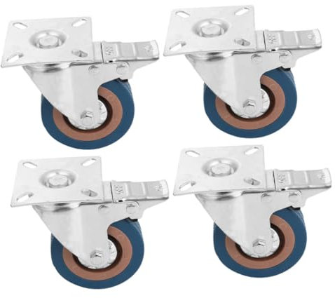ABOOFAN 4 Pezzi Ruote Industriali Piatte con Ruote Girevoli Resistenti e Durevoli per Apparecchiature Industriali Include Accessori per Installazione