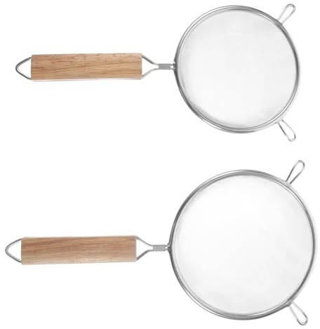 OHPHCALL 2pièces Passoire à Mailles Fines Avec Poignée Pour Cuisine Lot De Passoires à Mailles Pour Filtrer Lait De Soja Jus