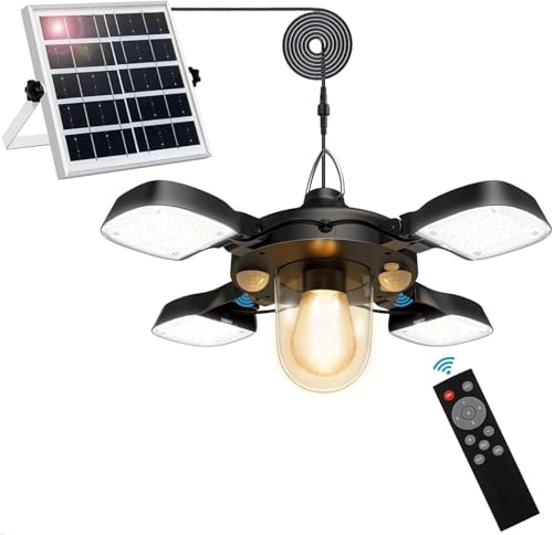 Solar Shed Light with Motion Sensor & Remote Control,192 LED Solar Powered | Waterproof Garden Light for Coop, Garage & Garden
