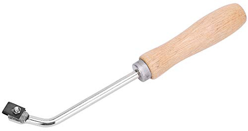 Qudinip Gouge à Rainurer en Bois de Hêtre, Couteau à Rainurer en Acier avec 3 Lames de Rechange pour Sol en Plastique PVC