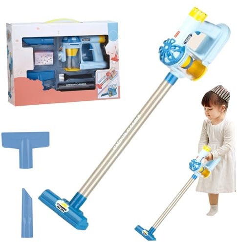 Obelunrp 1 Set Kids Vacuum, 24x5 Realistic Detachable Electric Toy Vacuum with Working Suction, Interactive Skill-Building Toddler Toy that Works for Kids Toddlers 3+, Blue, Décoration de jardin