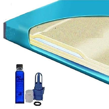 Queen - Materasso ad acqua semi ondulato 80% con kit di riempimento e balsamo da 113 g