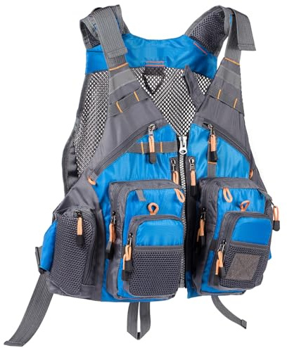 Bassdash - Gilet da pesca a mosca, multi tasca, regolabile, ideale come regalo per uomini e donne