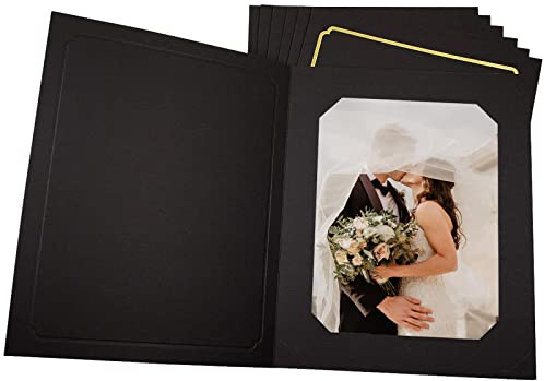 Golden State Art, Paper Photo Folders, for 6x8 or 8x10 Picture, 25 Pack