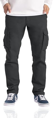 westAce Men's Cargo Trousers Casual Relaxed-Fit Multi Pocket Stretch Cotton Drawstring Work Utility Construction Hiking Tactical Streetwear Cargo Pants (Available in Big & Tall)