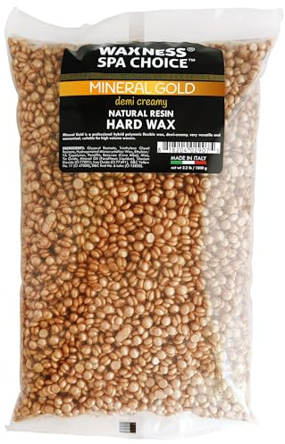 Waxness Spa Choice Mineral Gold Demi Creamy Hard Wax Beads 2.2 lb / 1 kg