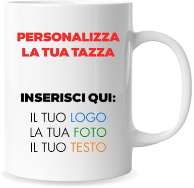 Stampitaly Tazza Personalizzata con Foto e Frase Idea Regalo Originale in Ceramica 300 ml - Tazza Personalizzabile - Ottima idea regalo Natale Pasqua Festa Mamma Papà Anniversario San Valentino