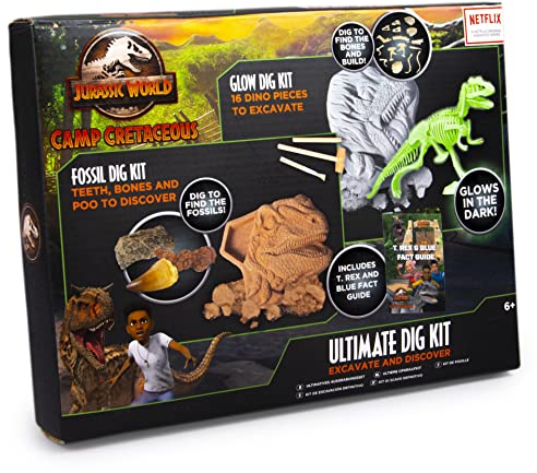 abeec Jurassic World Ultimate Dig Kit für Kinder – Dinosaurier-Spielzeug für Jungen – Fossilien-Grab-Set – Geschenke für Jungen – Dinosaurier-Fossilien Graben Kit – Dino-Geschenke für Kinder