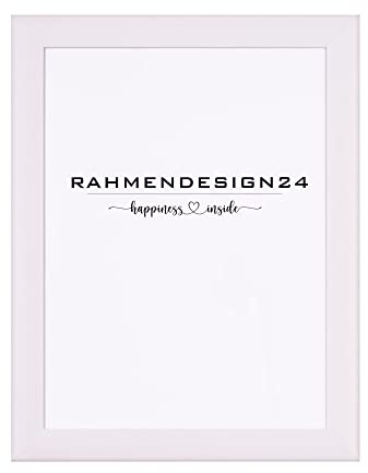 Rahmendesign24 Bilderrahmen Fiona 70x100 Weiß (matt) Fotorahmen, Wechselrahmen, Posterrahmen, Puzzlerahmen