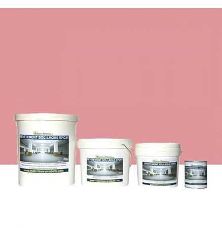 MATPRO - Peinture Laque Epoxy Sol & Mur - Sans Solvant, Auto-Lissant - pour Supports Intérieurs Horizontaux, Travaux Neufs/Réparation - Miroir Rose - 2.5Kg
