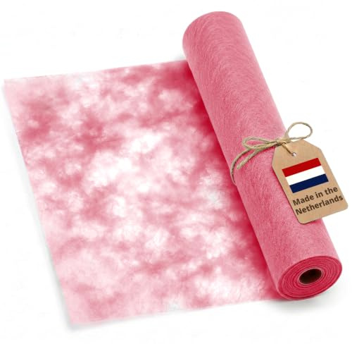 DecoHomeTextil Deco Himmel Vlies Tischläufer Rosa 30cm x 25m | Tischband Dekoration Dekor