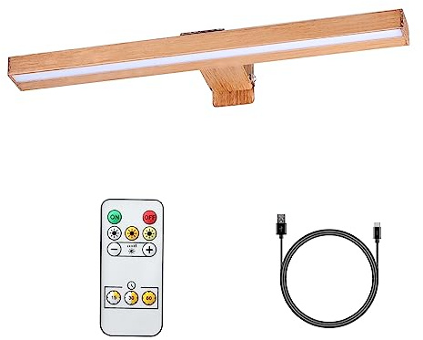 MIOBLUE Kabellose Bilderleuchte mit Fernbedienung, Bilderlampe mit Fernbedienung, 16 Zoll Wiederaufladbare Dart beleuchtung Malleuchte mit 3 Beleuchtungsmodi zum Malen Art, Vollmetall