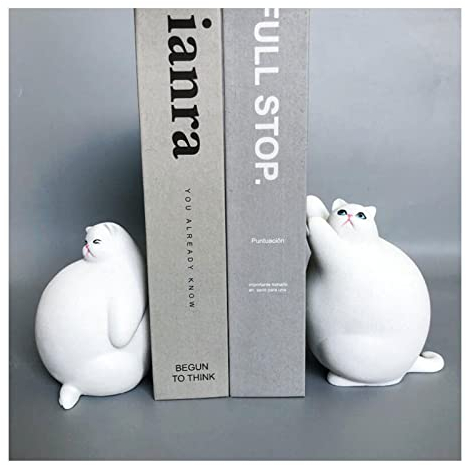 Kreative Buchstützen, strapazierfähiges Kunstharz, Katzen-Buchstützen, Studenten-Buchständer, Heimbüro, dekoratives Bücherregal, Buchstopper, Geschenk