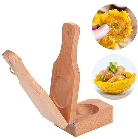 Presse à Bananes En Bois Tostonera Plantain Presse-purée à Banane Avec Design 2 En 1 Tostonera Plantain Presse Banane Pour Chips De Plantains Frits Les Pierres Et Les Plantains Farcis