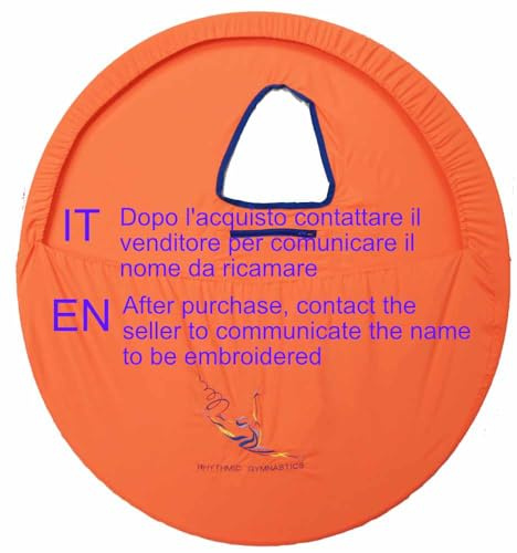 danza più Sac de gymnastique porte-bagages, Orange fluo + nom