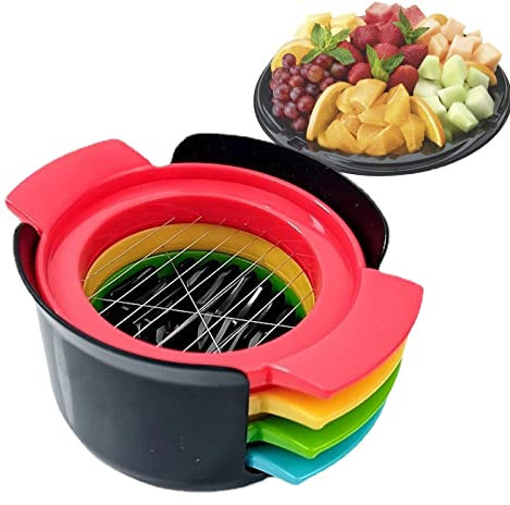 4 In 1 Eierschneider Gekochter Eischneidewerkzeug - Edelstahl Stapelbare Eierteiler Einfaches Schneiden Von Eiern In Scheiben - Eierschneider Für Eier, Kiwi, Erdbeeren, Beerenobst Und Gemüse (4 in 1)