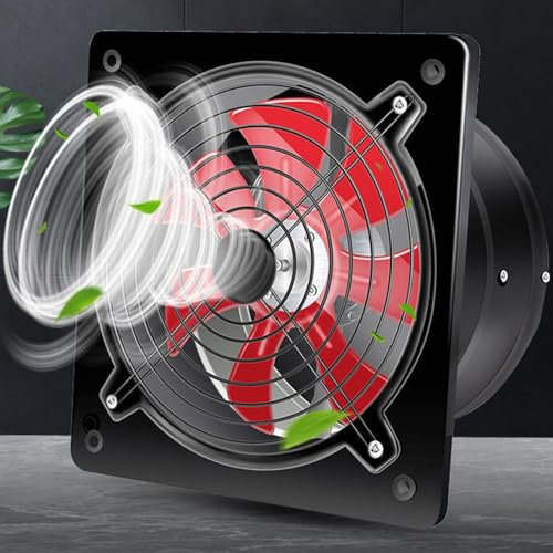BETAM Kitchen Extractor Fan,Wall Mounted Exhaust Fan,2800R/Min Bathroom Ventilation Fan,All Copper Motor,for Home,Garage,Warehouse,Industrial,Metal Grille,Black,14 inches