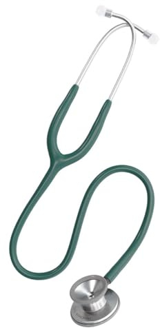 DocCheck Stethoskop Lausch – Doppelkopf-Bruststück, Dickwandiges Einschlauchsystem, Anpassbare Ohrbügel, Inkl. Namensschild & Ersatzteil-Set, Latexfrei, 77 cm, 190 g (Smaragdgrün)