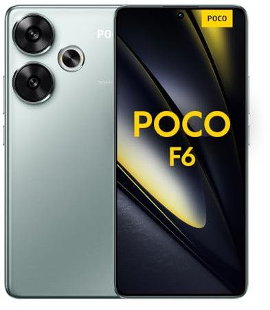 POCO F6 Green-Smartphone 8+256GB Snapdragon® 8s Gen 3, 120Hz Flow AMOLED display, 90W Turbo Charging, 50MP dual camera with OIS(UK Version+2 Years Warranty)