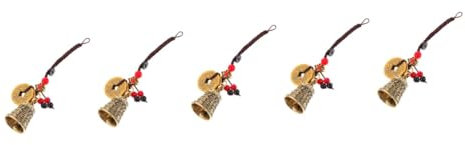 TOPBATHY 5st Schlüsselanhänger Antike Glocke DIY Hängende Glocke Glockenzauber Retro- Glockendekorationen Feng Shui Hängende Verzierung Kleine Glocken Zum Basteln Alte Glocken Kupfer