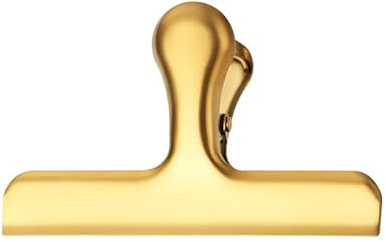 Blausky Lot de 4 grands clips en métal, pinces de fermeture en acier inoxydable 430, clips bulldog, pinces de fichiers, clips pour garder au frais, clips de fermeture pour sacs alimentaires, 7,5 x 12