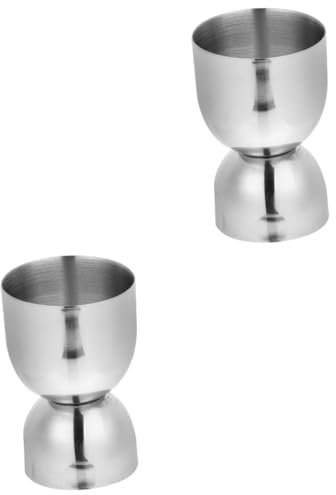 Alipis 2pcs Stainless Steel Cocktail Jigger Bell Measuring Liquor Shot Cup for Bartender Tool Bar Jigger