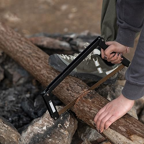 Camp Saw Portable Folding Saw Multifunctional Rectangular Hand Saws for Outdoor Camping Survival Woodworking (Silver)