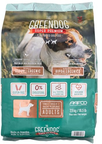 The Green Dog: Super Premium, cibo per cani da 7,5 kg per adulti, a base di proteine vegetali, crocchette vegane per animali secchi, senza glutine, nutrizione completa
