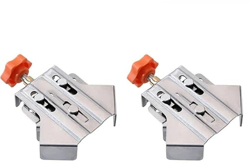 Sargento Escuadra Abrazaderas de Esquina de Acero Inoxidable de 90 Grados for carpintería, posicionamiento Fijo, Abrazadera de ángulo Recto, Herramienta de Bricolaje Recto(2PCS Opening Style)