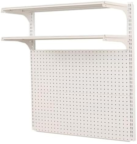 YAYREC Peg Board,Wooden Pegboard, Wall-Mounted Home Office Garage Craft Room Workshop Retail Display Racks Board Tool Storage Shelves(48.03x35.43in(122x90CM))
